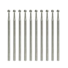 US 10Pcs WAVE Dental Tungsten Carbide Burs Drills Round Straight Handpiece HP 8