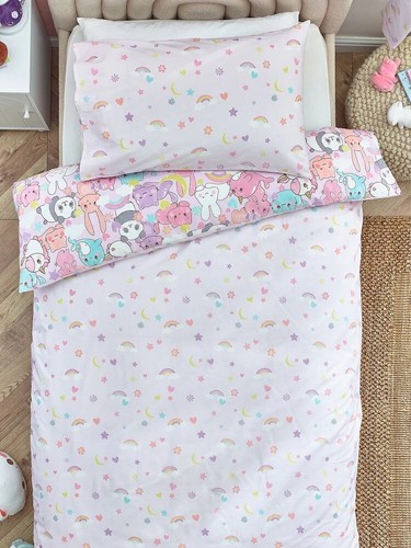 NEXT Kawaii Animals Duvet Cover Set SINGLE Cute Pink girls Childrens BNIP - Picture 4 of 4