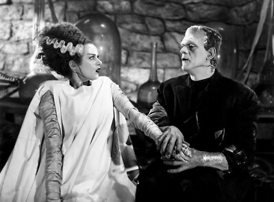 Karloff & Lanchester in THE BRIDE OF FRANKENSTEIN Movie Picture Photo 8.5x11