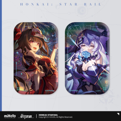 Porte-clés Honkai: Star Rail – Cygne Noir / Étincelant / Misha, Badge Officiel MiHoYo