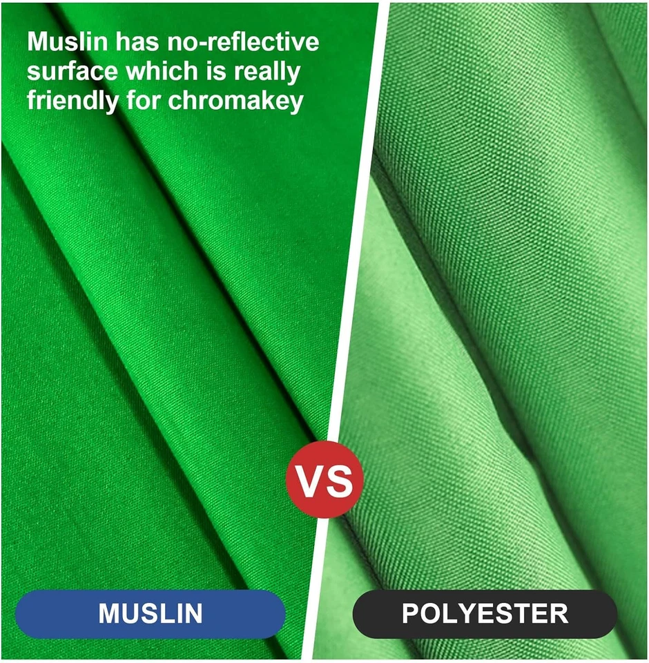 Selens 10' x 10' 绿色铬背景背景屏幕摄影薄纱 — 第 2/4 张图片