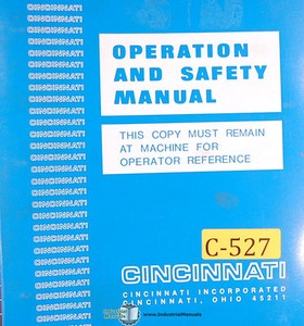 Cincinnati 90 350 Form Master Ii Press Brake Operations Maintenance Manual 1995 Ebay
