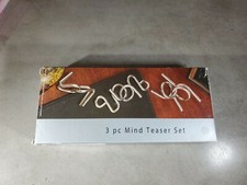 Three Piece Mind Teaser Set Game NEW Brain Puzzle Metal Tangled Wires