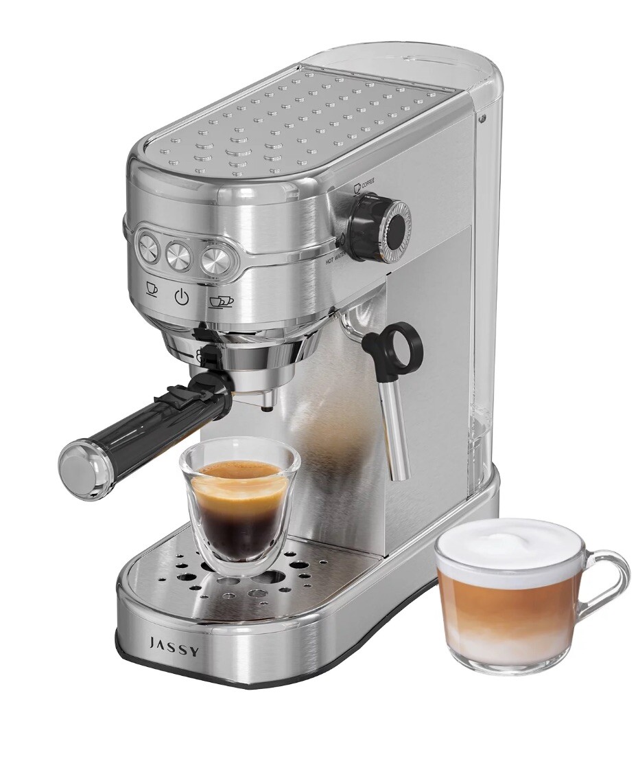 JASSY Espresso Maker 20 Bar Cappuccino Coffee Machine with Milk Steamer for Espr-image