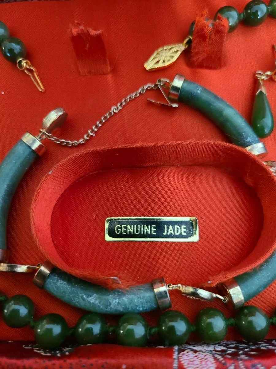 Vintage Jade Dynasty Collection Set includes earrings bracelet
