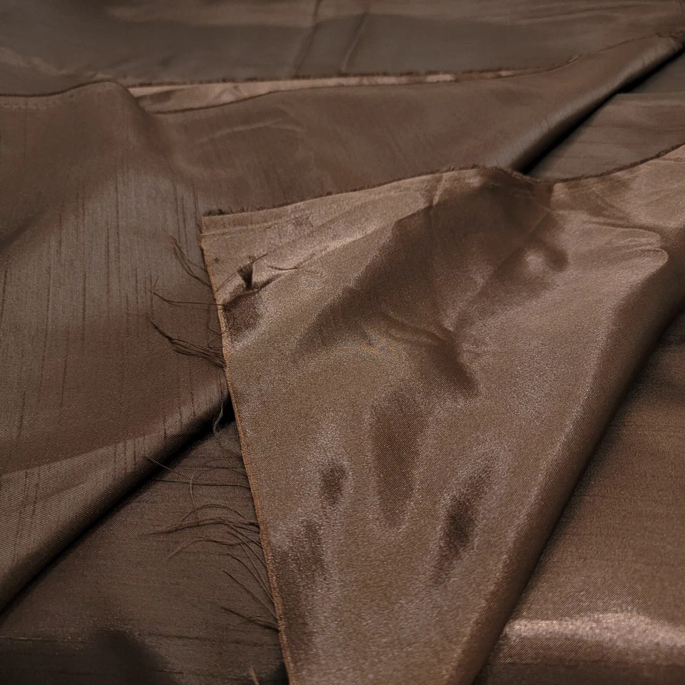 Satin Sewing Fabric Brown 45" Wide 4 Yards - Image 3 of 4
