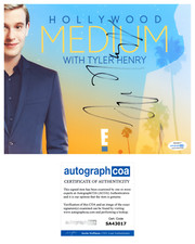 Tyler Henry Signed Autographed 8x10 Photo Hollywood Medium ACOA COA