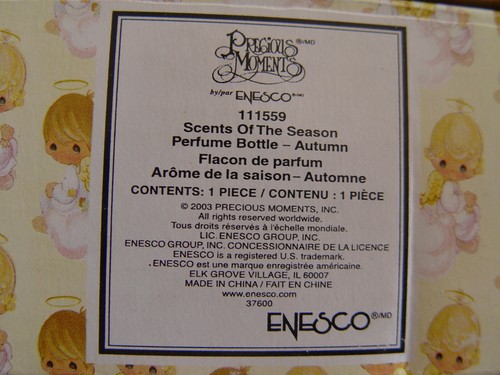 NEW Precious Moments 2003 Scents of the Season Perfume Bottle “AUTUMN” 111559 - Picture 4 of 4