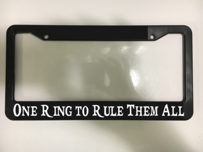 For Lord of The Rings Fans One Ring to Rule Them All  Car License Plate Frame