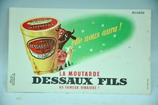 Ancien buvard publicitaire Moutarde DESSAUX FILS collection école