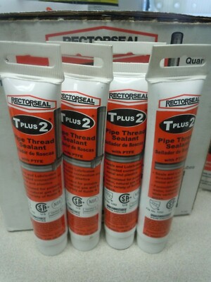 4 X  1.75 1 3/4oz RECTORSEAL T PLUS 2 PTFE PIPE THREAD SEALANT FREE SHIPPING
