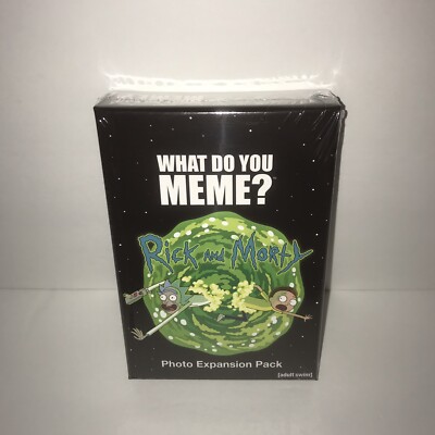 NEW What Do You Meme? Rick and Morty Photo Expansion Pack Add To Main Game Deck