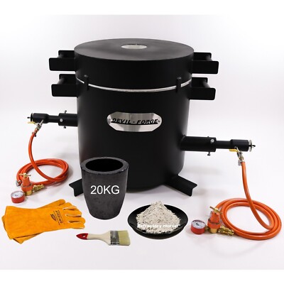 FB3Hb–20KG GAS METAL MELTING FURNACE Propane Forge Copper Brass Bronze  +Crucible UK