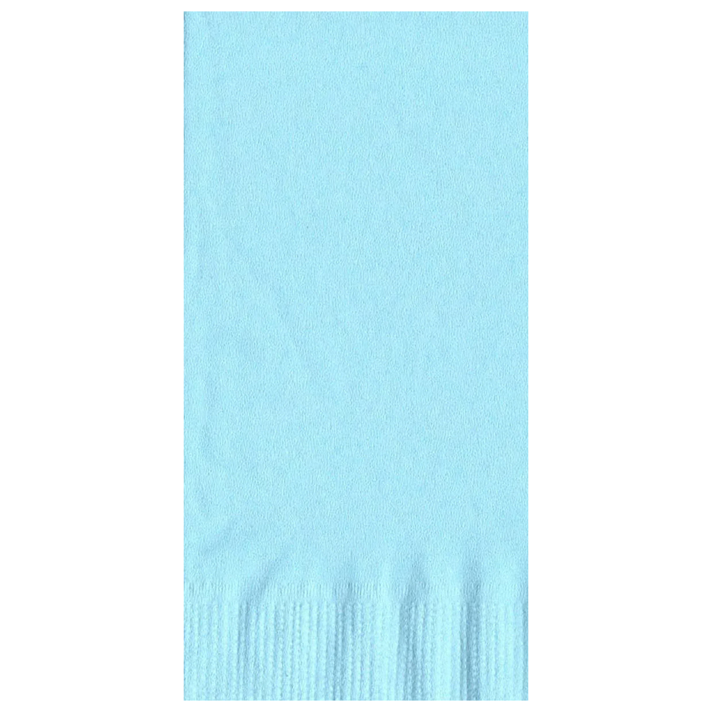 Lot De 50 Serviettes De Table En Papier Uni Couleur Bleu Clair - Neuf
