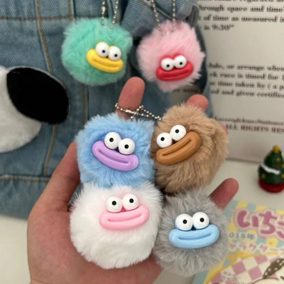 Prank Plush Keychain Toys Sausage Lips Little Monsters Backpacks Ornam