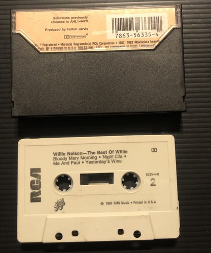 “The Best of Willie” Willie Nelson Contemporary Country (Cassette, RCA 1987 BMG) - Picture 2 of 2
