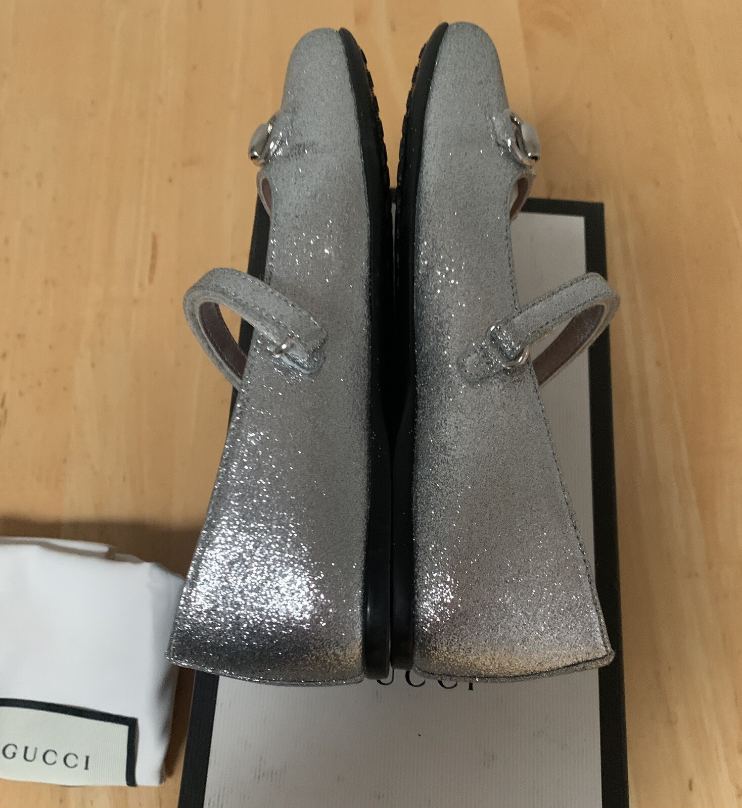 Gucci Children's Horsebit Flats Glitter 30 image 4