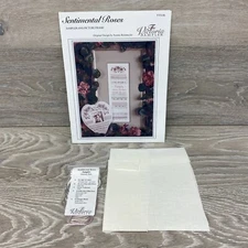 The Victoria Sampler Sentimental Roses Sampler with Accessory Pack Cloth