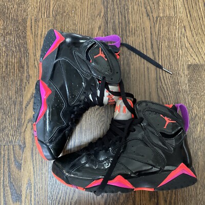 Nike Air Jordan 7 Retro size 5 women's Black 313358-006 Patent