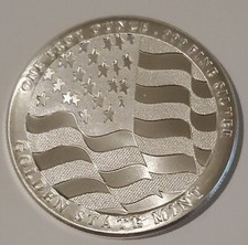 1 TROY OZ 999 PURE SILVER BULLION EAGLE OBV AMERICAN FLAG REV GOLDEN STATE MINT 44.00 per troy oz