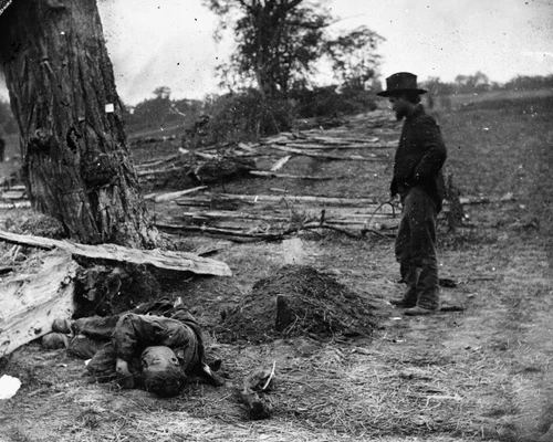 New 8x10 Civil War Photo: Union and Confederate Dead at Antietam - Sharpsburg