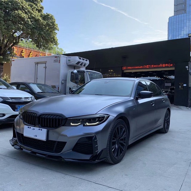 Car Front Bumper Lip Splitter Black For 20192020 BMW G20 G28 330i