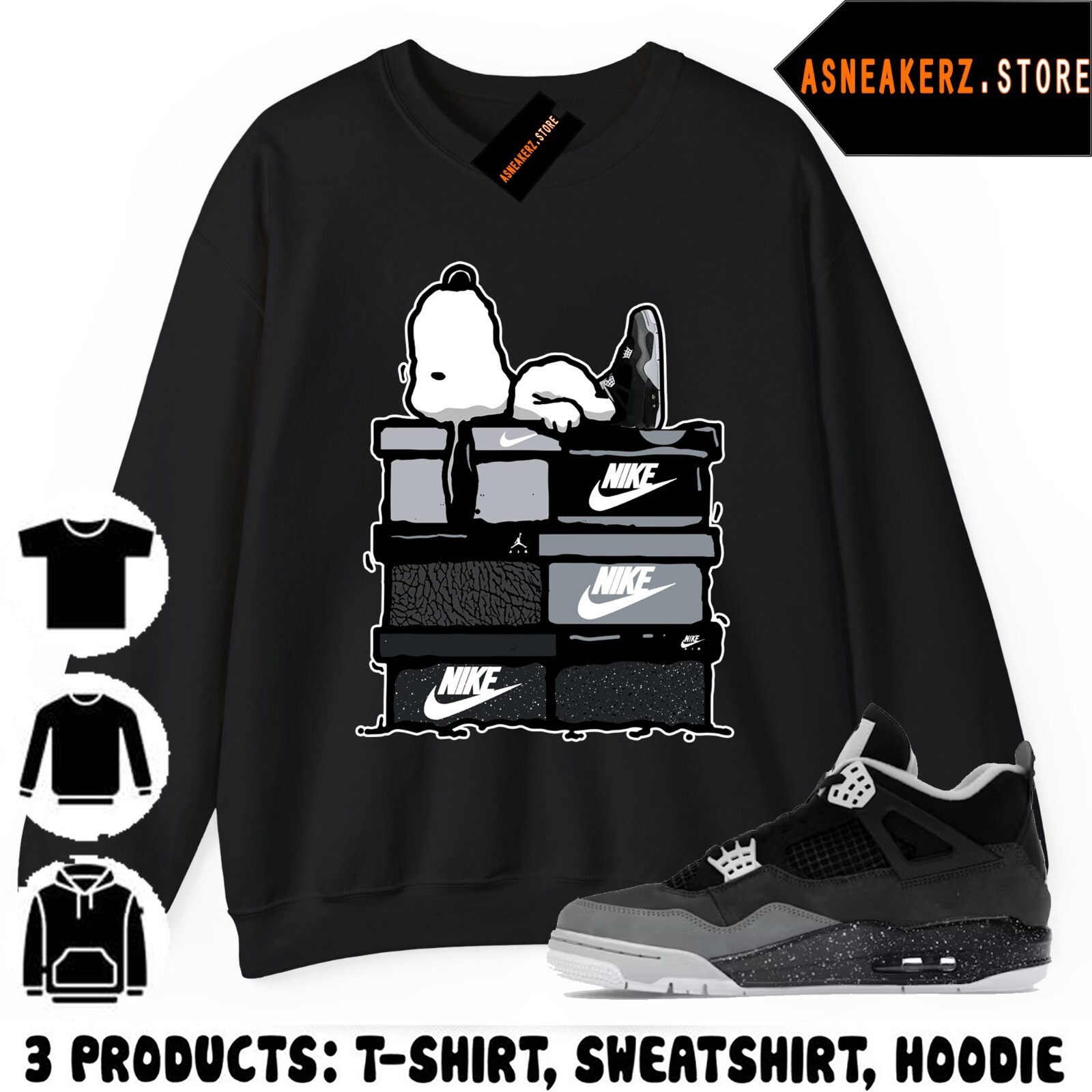 Sweatshirt Sweater To Match AJ 4 Fear Sneaker Matching Tee Sneakerhead S Dog-image