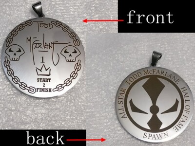 SPAWN all star todd mcfarlane hall of fame TODD pendant necklace Figaro chain
