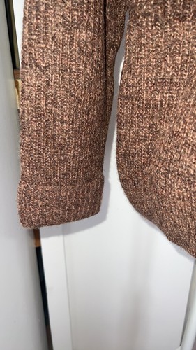 New with tags vintage sweater/cardigan with zipper, brown color, size Large - Picture 7 of 11
