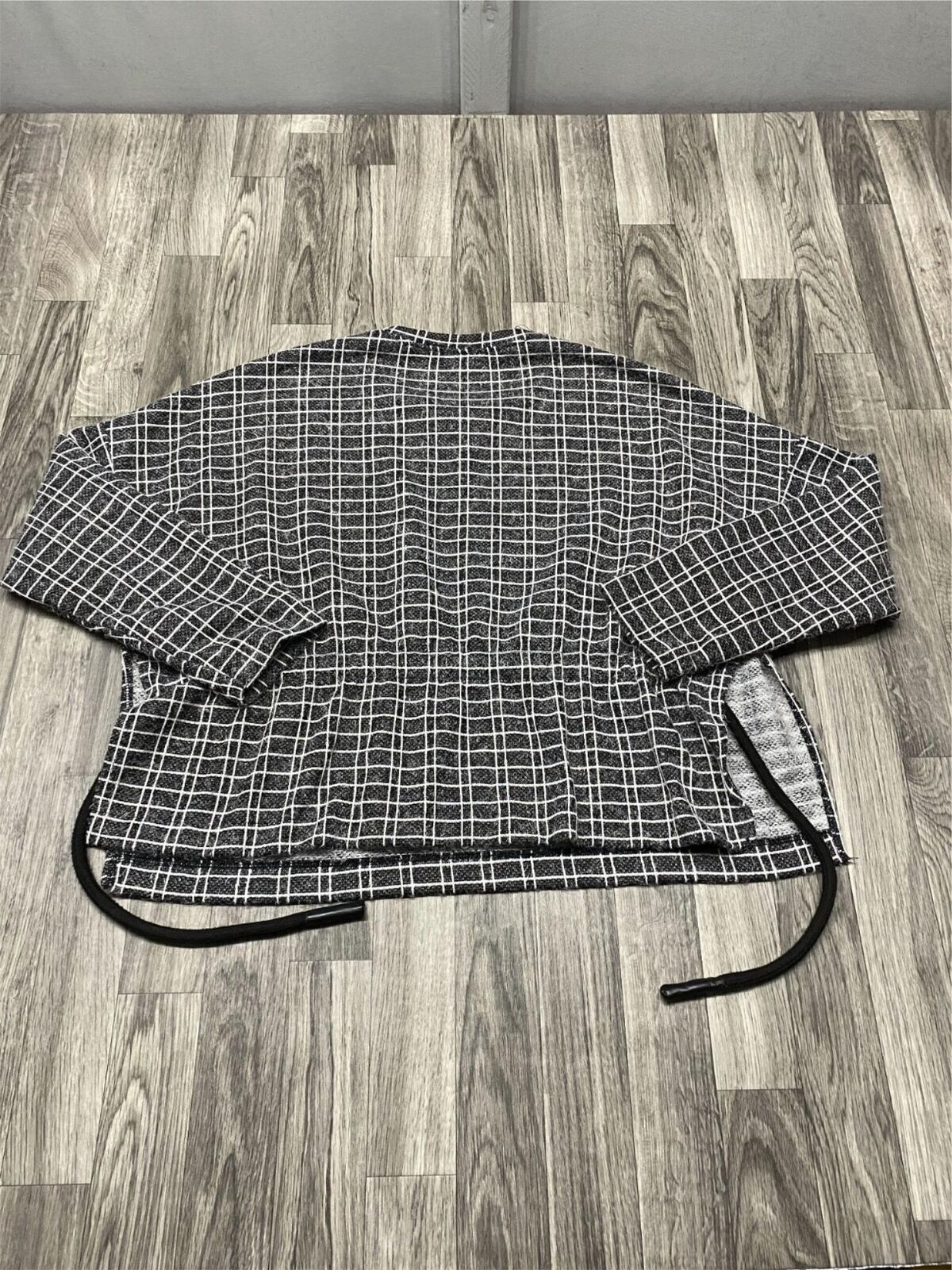 ZARA Basic Waist Tie Split Hem Black & White Plai… - image 6