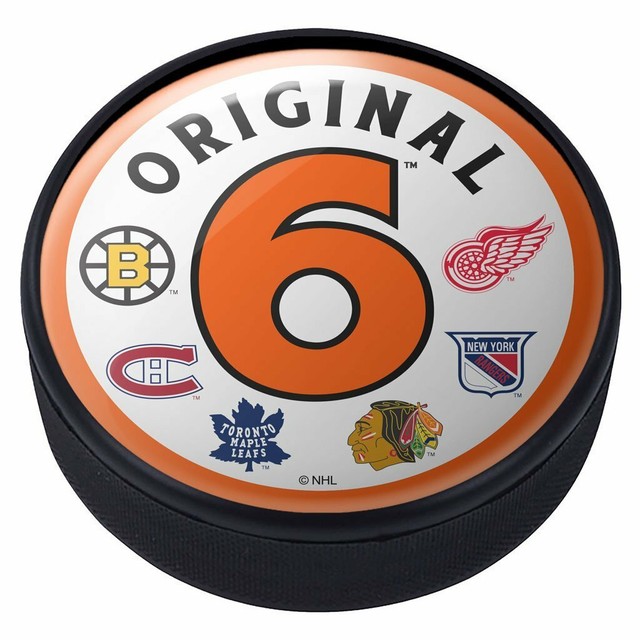 Round Domed Hockey Puck Original 6 Teams New eBay