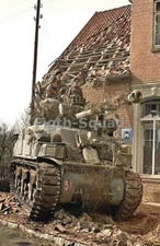 WW2 Picture Photo US Tank Brtish Crew M4 Sherman Firefly BW 5357