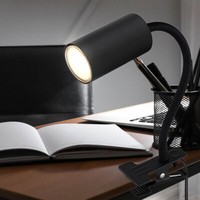 Klemmstrahler Tischlampe Leseleuchte Flexo-Spot Beweglich BüRolampe Schwarz-Matt