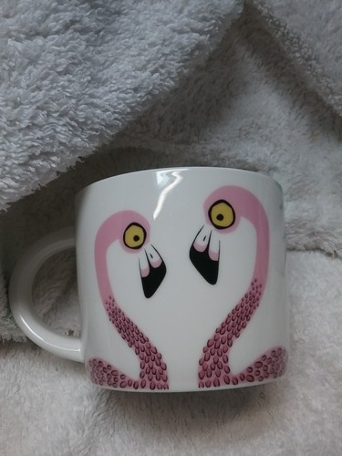 Hannah Turner Flamingo China Mug Cup Coffee Tea Designed In the UK England GB - Picture 2 of 7