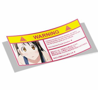 Nisekoi | False Love | Warning Slap Stickers - Anime Vinyl Car Stickers