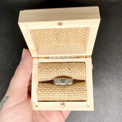 Elwood Faceted Titanium Ring with Matte Finish w/ Box