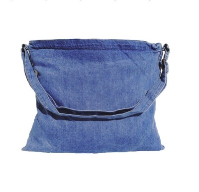 10 Cross Body 13''x15'' Washed Denim Messenger Tote Bags - Free Shipping