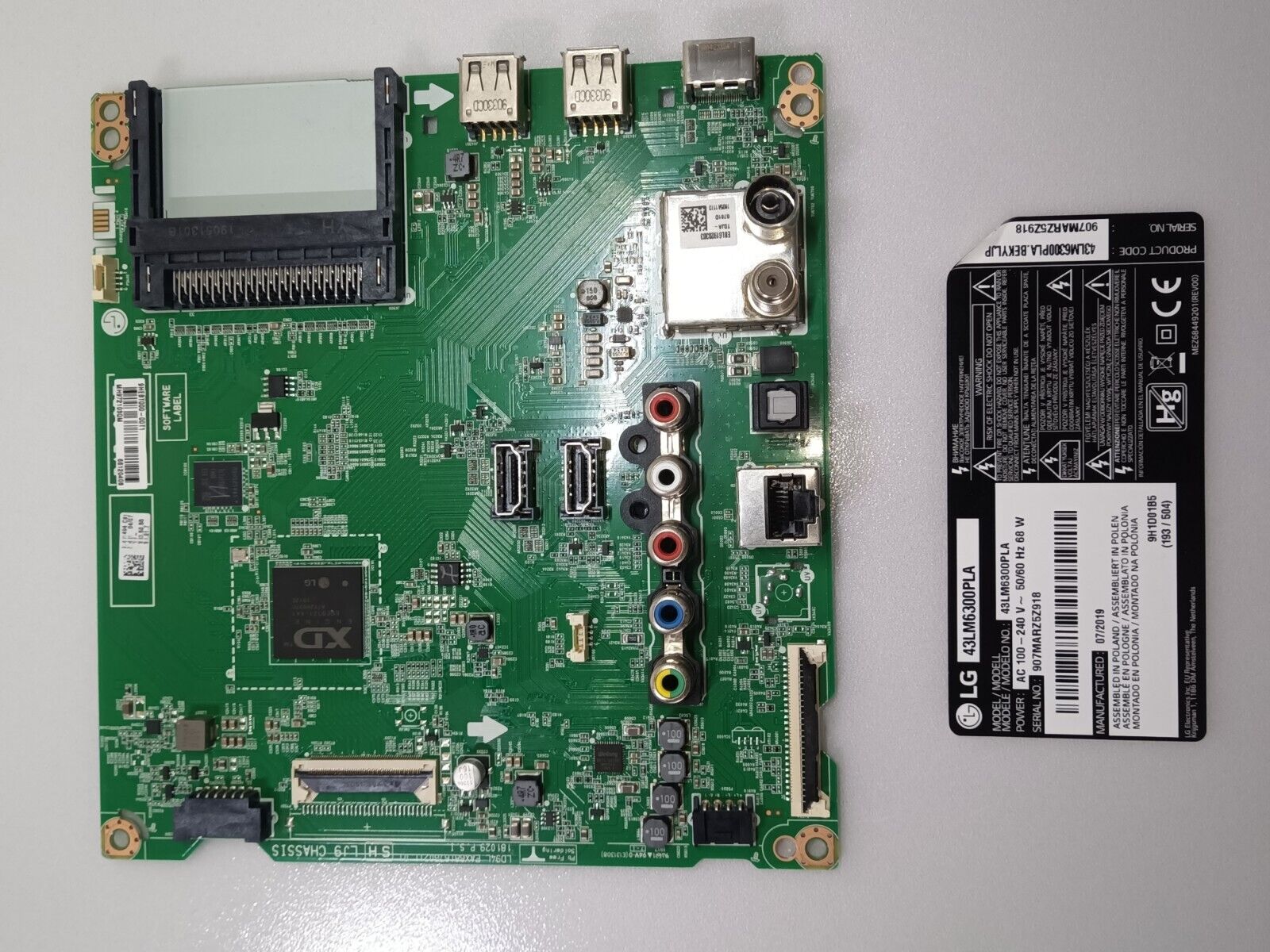 LG Placa time control TV LG 43LM6300PSB, 43LM6370PSB, 43LM6300PLA -  EAT65148101