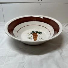 Antique Stylecraft Iron stone 9” Serving carrot bowl