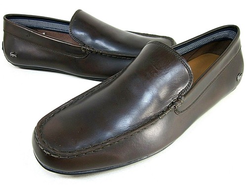 LACOSTE MENS BONAND LEATHER SLIP ON 