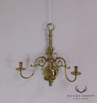 Virginia Metalcrafters Harvin Brass 3 Arm Wall Sconce | eBay display picture 1