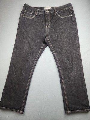 Ecko Unltd 714 Straight Jeans Mens 40x32(30) Black Dark Wash Denim HipHop Street