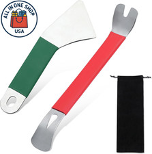 Stainless Steel Auto Trim Removal Pry Tools for Door Panel Dashboard Clips 2PCS