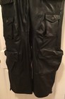 NWT Women’s Black Faux Leather Cargo Pants, Sz. L — photo 4