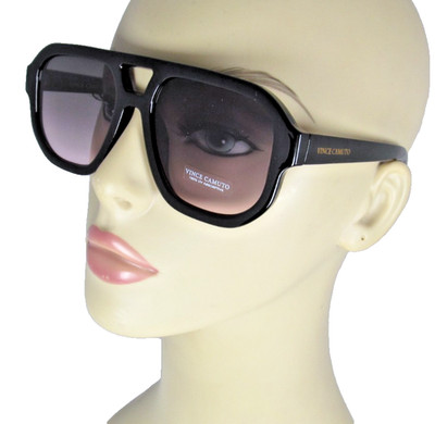 VINCE CAMUTO Black Aviator Sunglasses Purple Tinted Lenses VC1182-OX MSRP $65