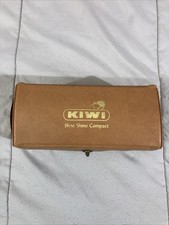 Kiwi Shoe Shine Kit Horsehair Brushes Made in USA Case Polish Vintage Travel