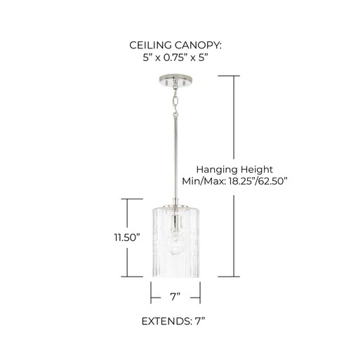 Capital Lighting 341311 Emerson 7"W Mini Pendant - Picture 2 of 14