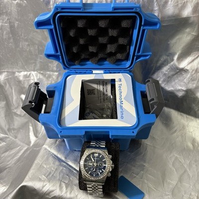 Invicta TechnoMarine Manta Ray Watch - 42mm Steel Silver Dark Blue BNIB