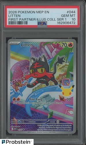 2026 Pokemon MEP EN First Partner Collection #044 Litten PSA 10 GEM MINT