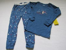 New GAP Boys Pajamas Cotton Long Sleeve Size 2 Years 2T Holiday Blue Pjs NWT
